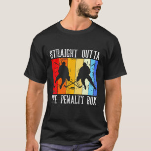 Vintage Ice Hockey Player Straight Outta The Penal T-Shirt