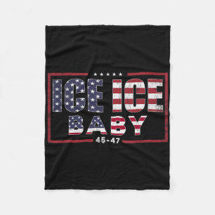 Vintage Ice Ice By Funny Trump Men Women Fleece Blanket