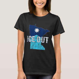 Vintage Ice Out Mn Minnesota Graphic Art T-Shirt