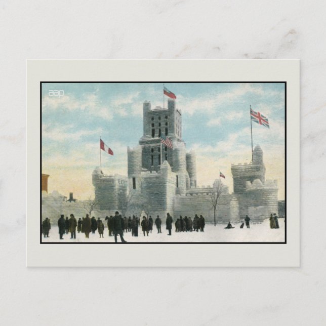 Vintage ice palace Montreal Canada Postcard (Front)
