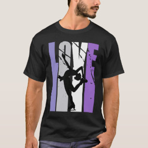 Vintage Ice Skating Live Love Ice Skating Coach Wo T-Shirt