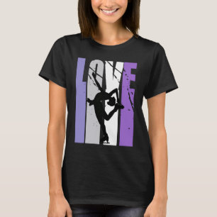 Vintage Ice Skating Live Love Ice Skating Coach Wo T-Shirt