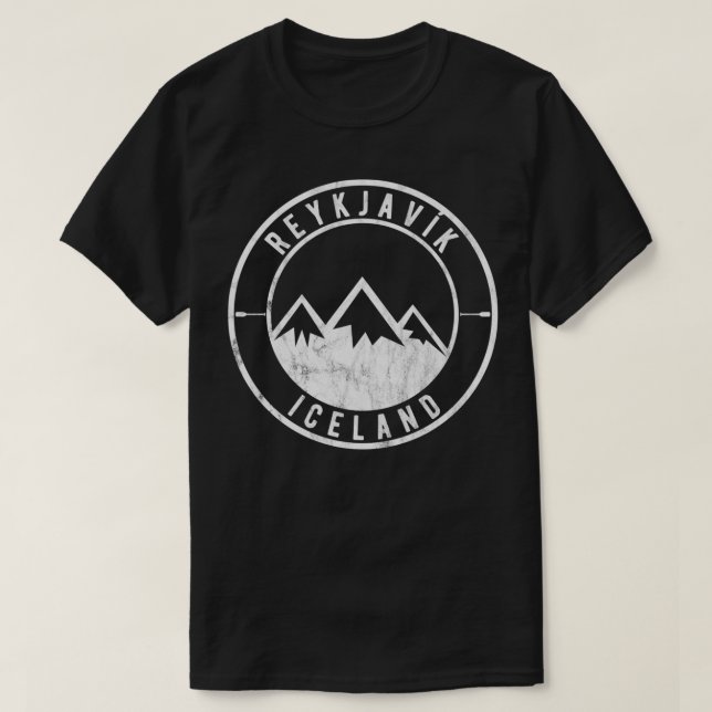Vintage Iceland  with Glaciers  T-Shirt (Design Front)