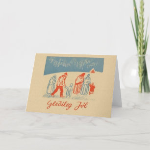 Vintage Icelandic Christmas Greeting Card