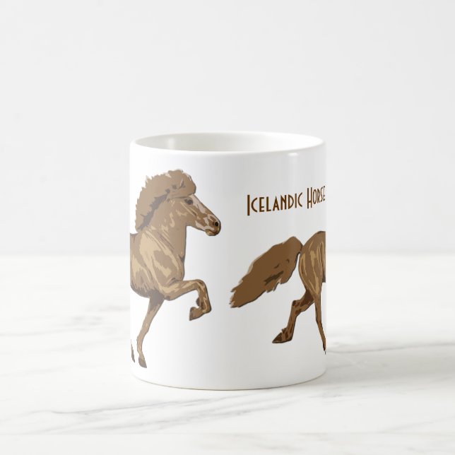 Vintage Icelandic Horse Tolting Coffee Mug (Center)