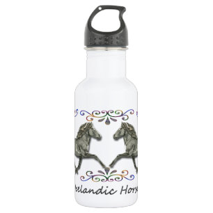Vintage Icelandic Horses 532 Ml Water Bottle