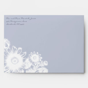 Vintage Icicle lavender Flowers Wedding Envelopes