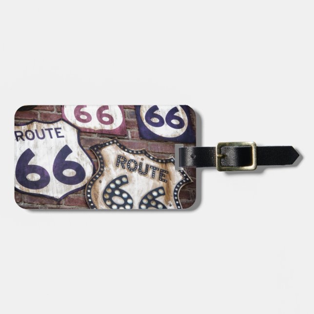 Vintage Iconic Route 66 Luggage Tag (Front Horizontal)