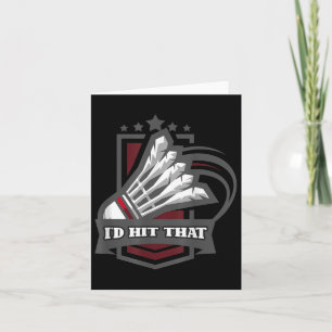 Vintage Id Hit That Badminton Sports Player Coach  Card