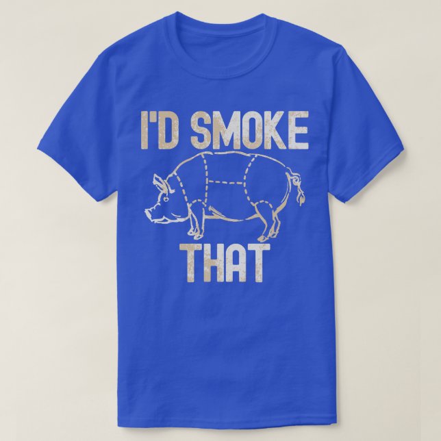 Vintage Id Smoke That Pig T-Shirt (Design Front)