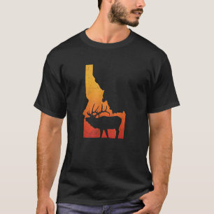 Vintage Idaho Elk Retro Outdoors Hunting T-Shirt