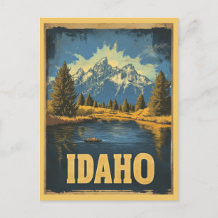 Vintage Idaho Mountain Nature Travel Postcard