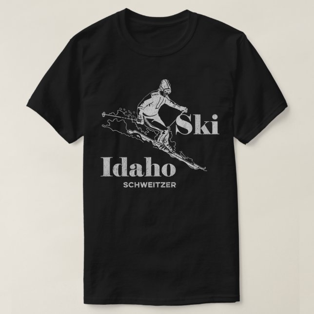 Vintage Idaho  Schweitzer Skiing  T-Shirt (Design Front)
