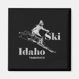 Vintage Idaho Tamarack Skiing Tee Magnet