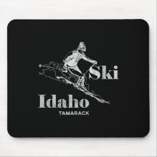 Vintage Idaho Tamarack Skiing Tee  Mouse Mat