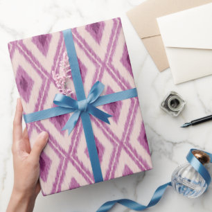 Vintage Ikat purple pattern. Wrapping Paper