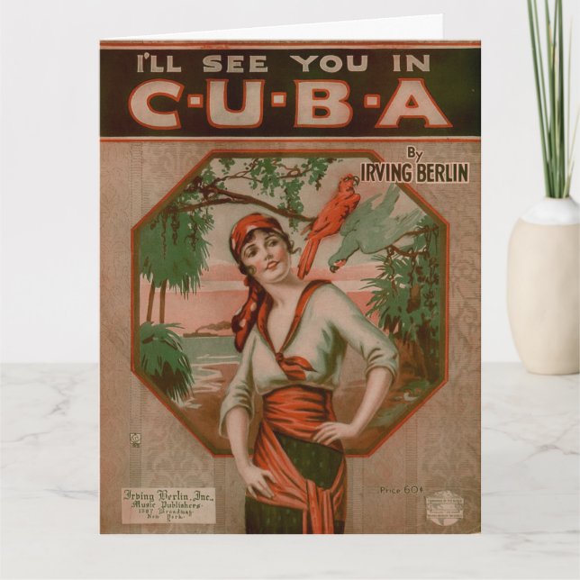 Vintage I'll See You in Cuba Travel Card (Front)