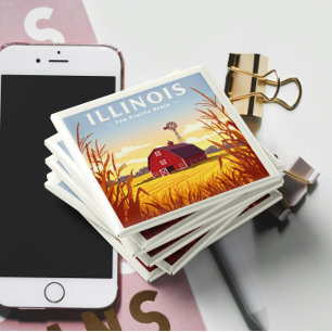Vintage Illinois Magnet