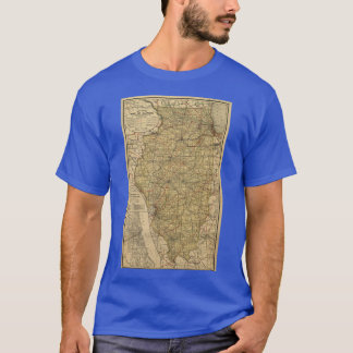 Vintage Illinois Railroad Map 1897 T-Shirt
