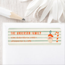 Vintage Illustrated Christmas Doddle Address Fun