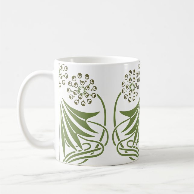 Vintage Illustration - Abstract Art Nouveau Beauti Coffee Mug (Left)