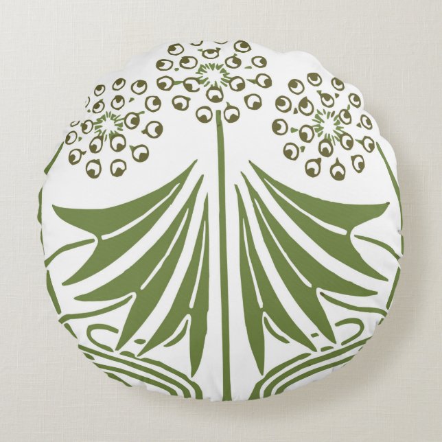 Vintage Illustration - Abstract Art Nouveau Beauti Round Cushion (Front)