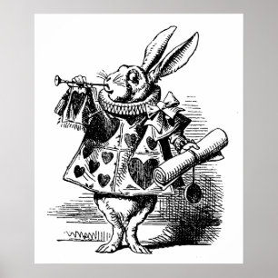 Vintage illustration Alice in Wonderland Poster