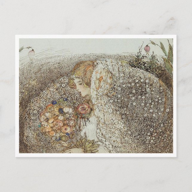 Vintage Illustration Annie French "The Bride"  Postcard (Front)