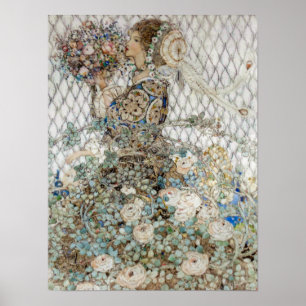 Vintage Illustration Annie French "The Rose" Poster