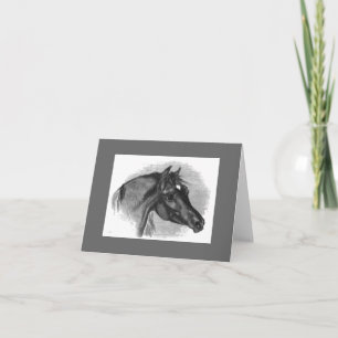 Vintage Illustration Arab Horse Note Card