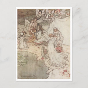 Vintage Illustration by Arthur Rackham Fairies Postcard