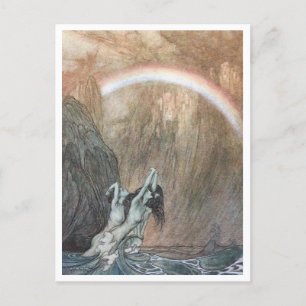 Vintage Illustration by Arthur Rackham Ring Cycle Postcard