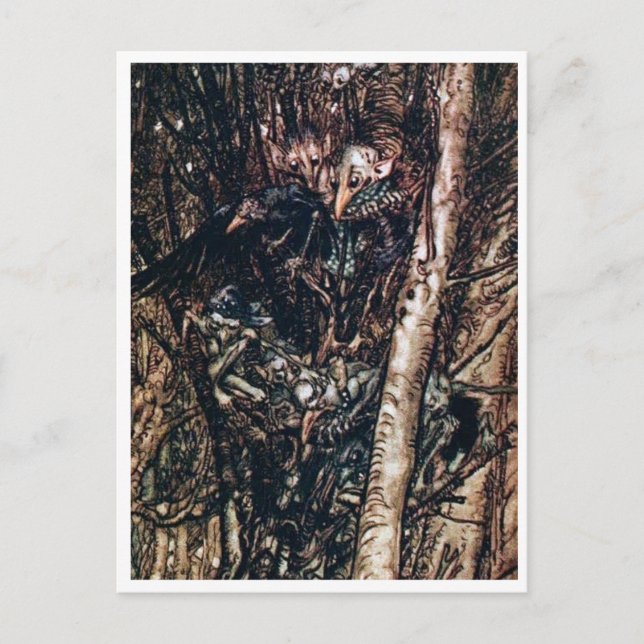 Vintage Illustration by Arthur Rackham Undine Postcard (Front)