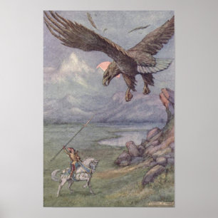 Vintage Illustration by Frank C. Pape "The Eagle" Poster
