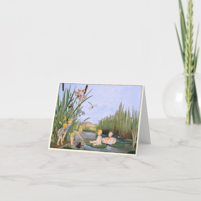 Vintage Illustration by Freddie Langeler Thank You Card (Front)