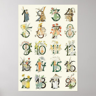 Vintage Illustration by Ottilia Adelborg Poster