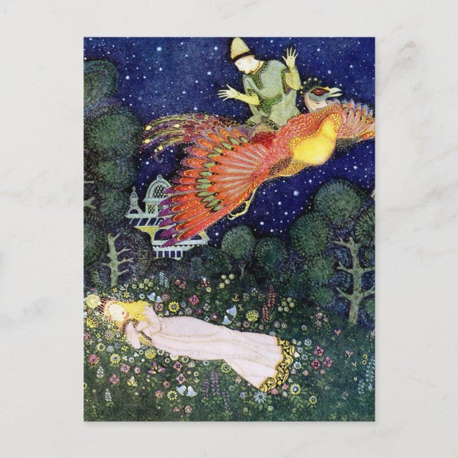 Vintage Illustration Edmund Dulac Firebird Postcard (Front)