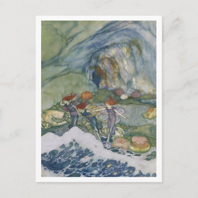 Vintage Illustration Edmund Dulac Tempest Postcard (Front)