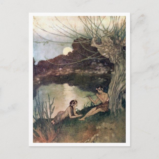 Vintage Illustration Edmund Dulac Tempest Postcard (Front)