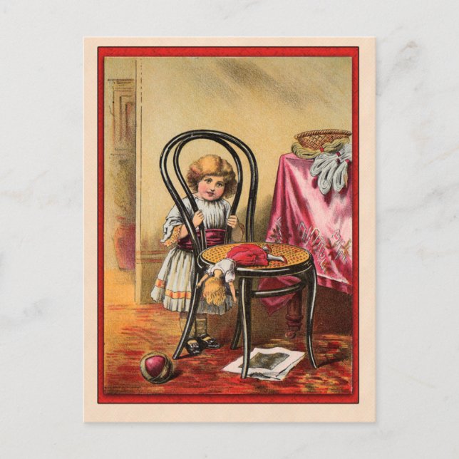 Vintage Illustration from Antique Child's Primer Postcard (Front)