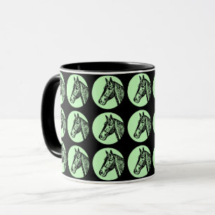 VINTAGE ILLUSTRATION Horse repeating image Mug