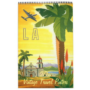 Vintage Illustration International Travel Posters Calendar