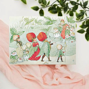 Vintage Illustration Little Lassie by Elsa Beskow 