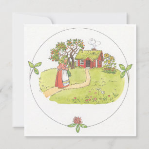 Vintage Illustration Little Old Woman Elsa Beskow