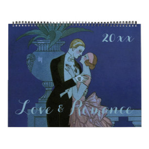 Vintage Illustration Love and Romance Calendar