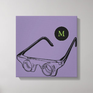 Vintage Illustration Magnifying Glasses Monogram C Canvas Print