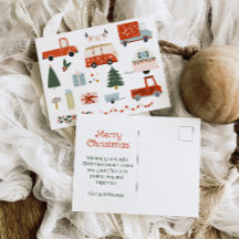 Vintage Illustration Merry Christmas Holiday