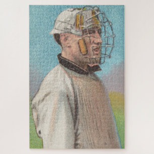Vintage Illustration of a Baseball Catcher (1911) Jigsaw Puzzle