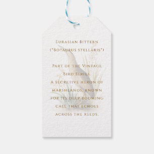 Vintage Illustration of a Eurasian Bittern Gift Tags
