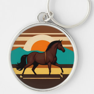 Vintage Illustration of a Horse Key Ring